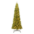 12 FT Tall Prelit Hinged Artificial Christmas Tree with 2536 PVC Branch Tips