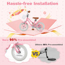 14 Inch Kids Bike with Training Wheels and Basket for Boys Girls 3-5 Years Old-14 inches