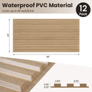 12-Pack PVC Slat Wall Panels for Interior Wall Decoration for Living Room and TV Background
