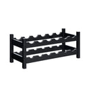 2-Tier 12 Bottles Bamboo Storage Shelf Wine Rack