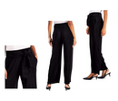 Alfani Tie-Front Wide-Leg Pants, Black, Size Medium