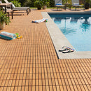 Acacia Wood Interlocking Deck Tiles 12x12 Inch - 27 Pack