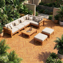 Acacia Wood Interlocking Deck Tiles 12x12 Inch - 30 Pack