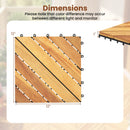Acacia Wood Interlocking Deck Tiles 12x12 Inch - 48 Pack