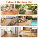 Acacia Wood Interlocking Deck Tiles 12x12 Inch - 54 Pack