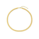 14k Yellow Gold Rib Link Necklace