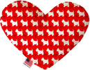 Pet & Dog Plush Heart or Bone Toy, "Westie World Group" (Available in different sizes, and 4 different pattern options!)
