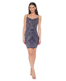 Bebe Womens Spaghetii Strap Glitter Slinky Dress - Gunmetal, Large
