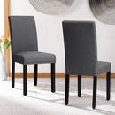 Set of 2 Fabric Upholstered Dining Chairs with Nailhead