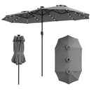 13 FT Double-Sided Patio Umbrella with 36 LED Lights
