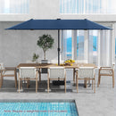 13 FT Double-Sided Patio Umbrella with Solar LED Lights