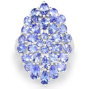 4.62 Carat Genuine Tanzanite .925 Sterling Silver Ring
