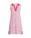 Lands End Womens Cotton Jersey Notch Neck Dress -medium