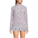 Lands End Womens Long Sleeve Quarter Zip UPF 50 Rash Guard X-Small