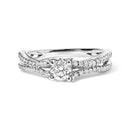 14K White Gold 5/8 Cttw Diamond Split Shank Engagement Ring (G-H Color, VS2-SI1 Clarity) - Size 7