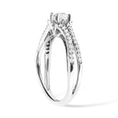 14K White Gold 5/8 Cttw Diamond Split Shank Engagement Ring (G-H Color, VS2-SI1 Clarity) - Size 7