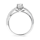 14K White Gold 5/8 Cttw Diamond Split Shank Engagement Ring (G-H Color, VS2-SI1 Clarity) - Size 7
