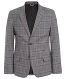 Tommy Hilfiger Big Boys Stretch Windowpane Plaid Suit Jacket, Black, Size 16