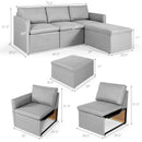 Convertible L-Shaped Sectional Sofa Couch with Reversible Chaise