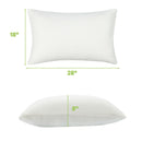 Set of 2 28 x18 Inch Shredded Memory Foam Bed Pillows with Bamboo Cooling Cover