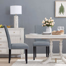 Set of 2 Fabric Upholstered Dining Chairs with Nailhead