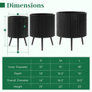 20-Inch Raised Metal Planter with Stand and Drainage Holes