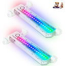2Pcs 32LEDs Patterns Cycling Lights Rainbow Wheel Tire Flash Lamp Bicycle Colorful LED Wheel Spoke Signal Light w/ 30 Patterns