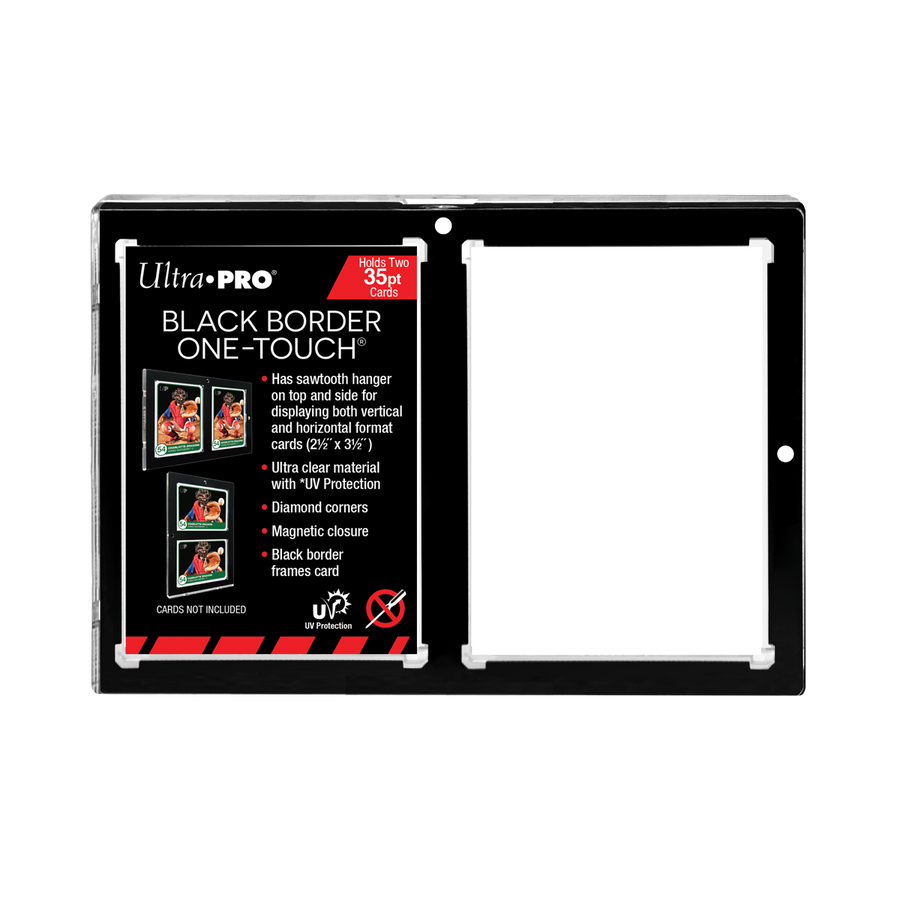 35PT 2-Card Black Border UV ONE-TOUCH® Magnetic Holder