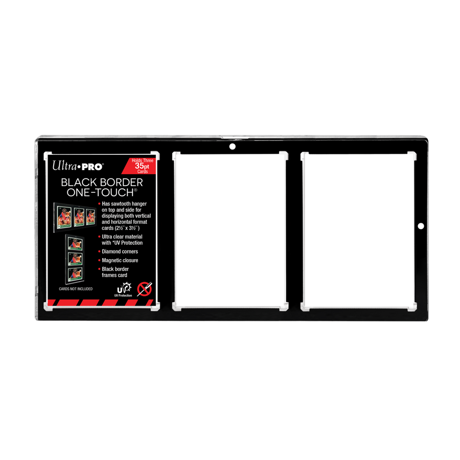 35PT 3-Card Black Border UV ONE-TOUCH® Magnetic Holder