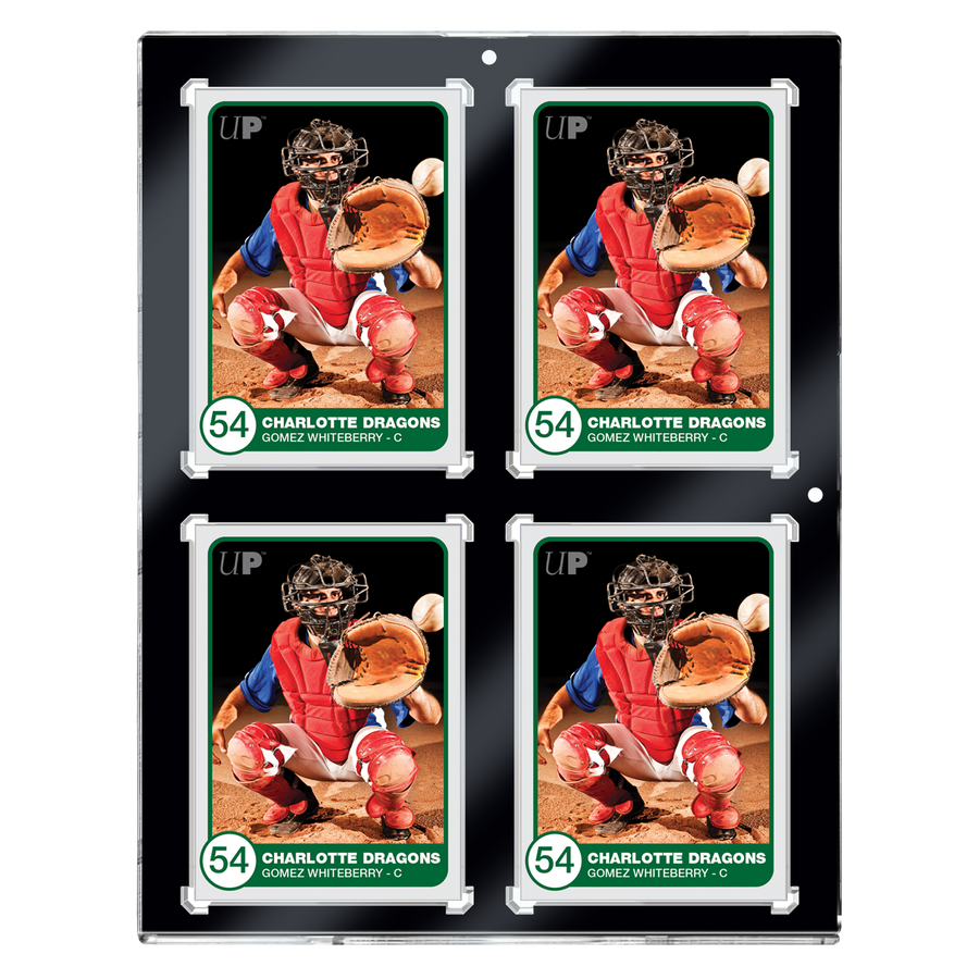 130PT 4-Card Black Border UV ONE-TOUCH® Magnetic Holder