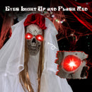 Halloween Animatronic Standing Bride 7.2 FT Haunted House Decoration