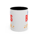 Best Boss Ever Accent Coffee Mug - Perfect Gift for Boss's Day, Office Decor, Motivational Drinkware, Fun Coffee Cup