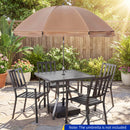 154lbs Mobile Fillable Patio Umbrella Base with 4 Wheels