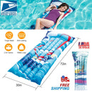 72" Inflatable Pool Float Raft Float Lounge Swimming Pool Mat with Pillow Air Mat Mattress for Adults & Kids