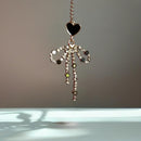 Black Bling Bow Charm - Tumbler Handle Charm