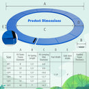 15 Feet Trampoline Pad Replacement Safety Pad with Fixing Straps (Blue)