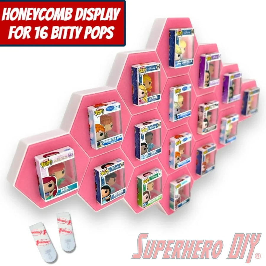 16-CELL Diamond Honeycomb Wall Display for Bitty Pops | Organize Bitty Pops for easy display!
