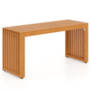 36 Inch Patio Bench All-Slat Acacia Wood Loveseat