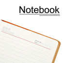 PU Leather Cover Notebook Memopad with Calendar World Map and Silk Ribbon