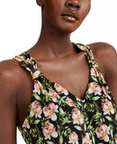 International Concepts Petite Printed Tie-Front Top, Size PP