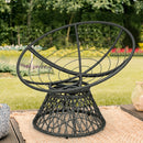 Rattan Papasan Chair Ergonomic 360-degree Swivel Soft Cushion Garden