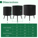 20-Inch Raised Metal Planter with Stand and Drainage Holes