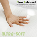 Set of 2 28 x18 Inch Shredded Memory Foam Bed Pillows with Bamboo Cooling Cover