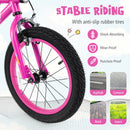 18 Inch LED Lighted Kids Bike with Training Wheels and Headlight for Ages 4-8 Years-18 inches