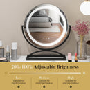 16 Inch Round Makeup Vanity Mirror with 3 Color Dimmable LED Lighting