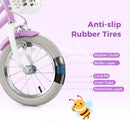 14 Inch Girls Bike Kids Bicycle with Doll Seat and Streamers for Children 3-5 Years Old