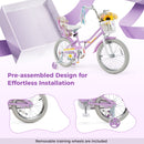 18 Inch Girls Bike Kids Bicycle with Doll Seat and Streamers for Children 4-8 Years Old
