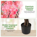 5.5 FT Tall Artificial Cherry Blossom Tree with Pink/White Flowers 2 Pack
