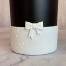 White Mini Bows Tumbler Boot -fits 20-40oz New!