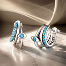 925 Sterling Silver High Quality Turquoise Earrings